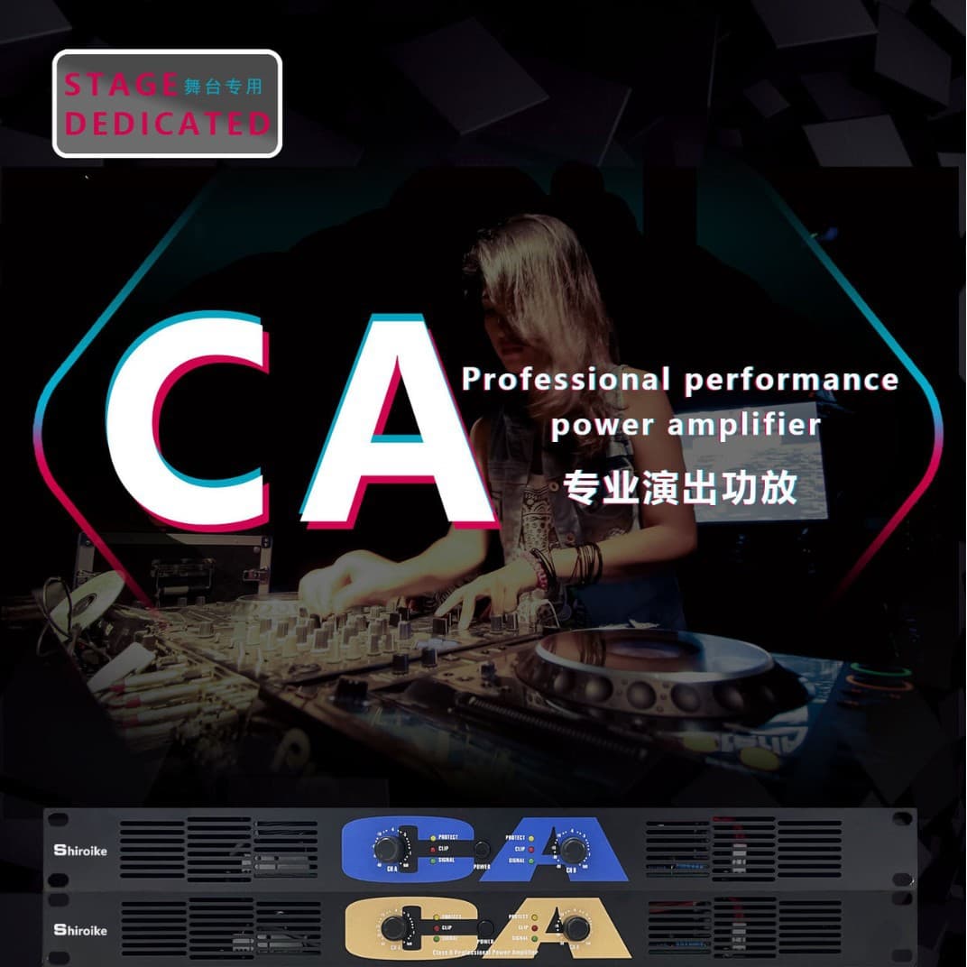 GAP-C1000 Professional Digital Amplifier, Two-Channel 1U High-Power Amplifier, Stage KTV Amplifier