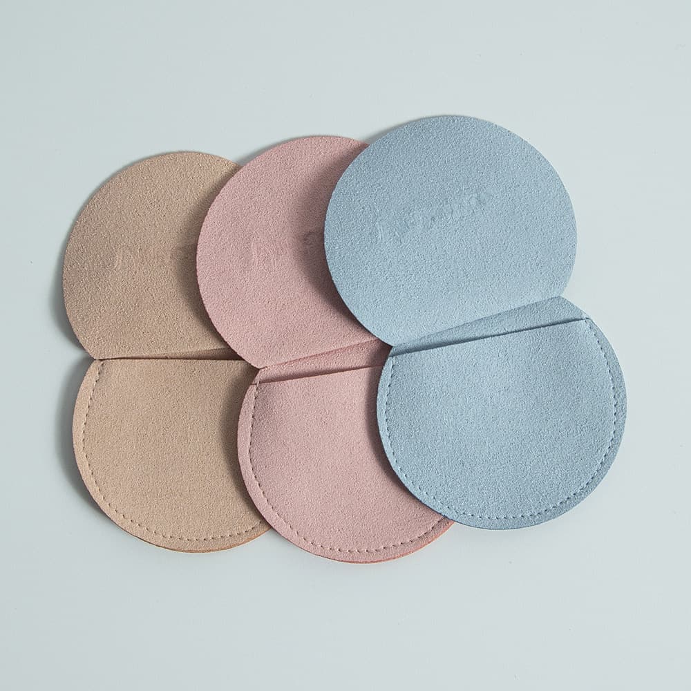 Microfiber Envelope Bag Double-Sided Flannel Jewelry Pouch Velvet Drawstring Round Jewelry Bag Microfiber Bag Wholesale