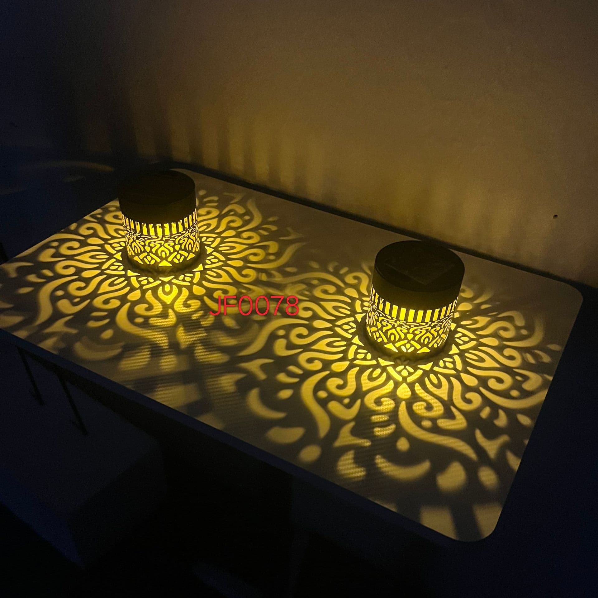 Cross-border Solar Outdoor Wall Light Projection Lamp Mandala Solar Wall Light