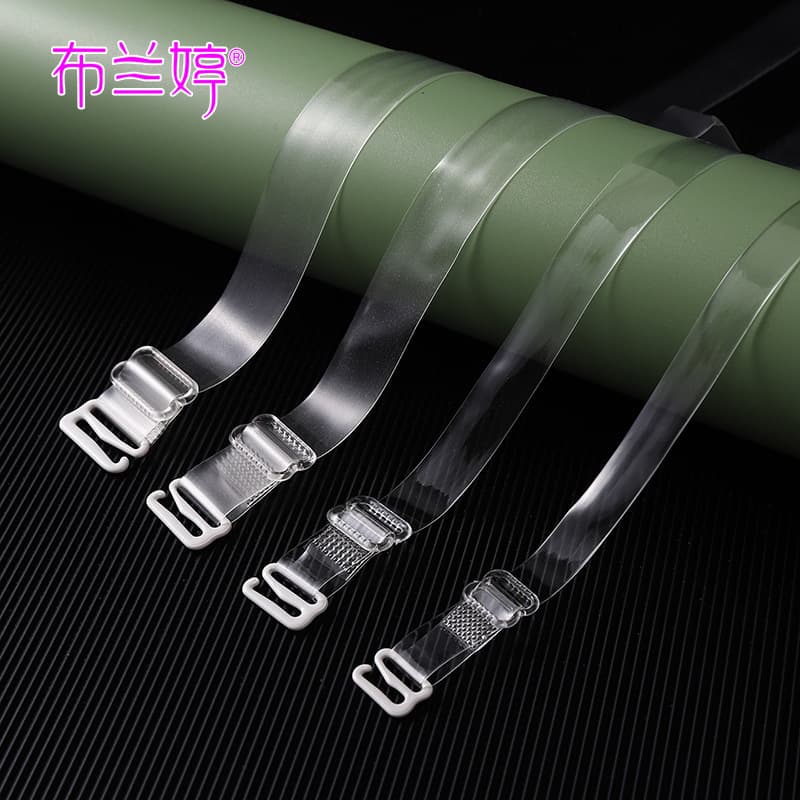 19mm Coated Clear Straps Invisible Anti-mark Bra Women's Thin Sexy Off-shoulder Underwear Accessories Bra Straps