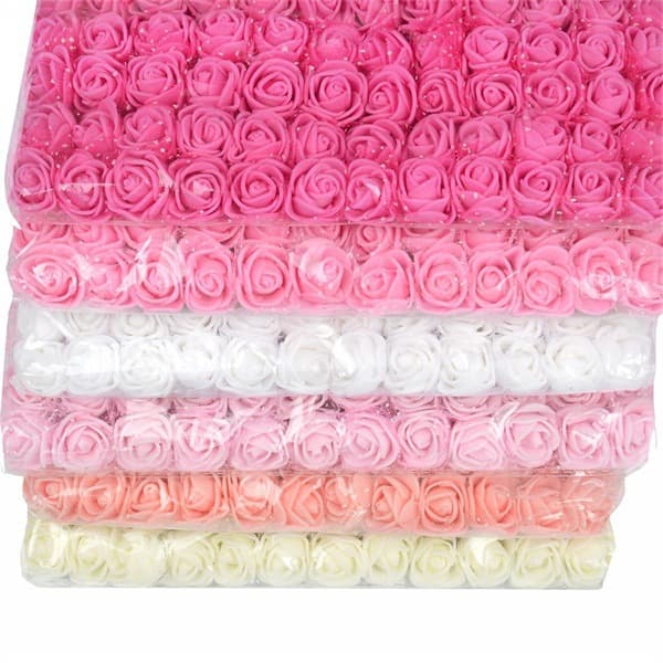 Simulated gauze roses gift box accessories DIY hair hoop garland accessories decorative rose bouquet wholesale