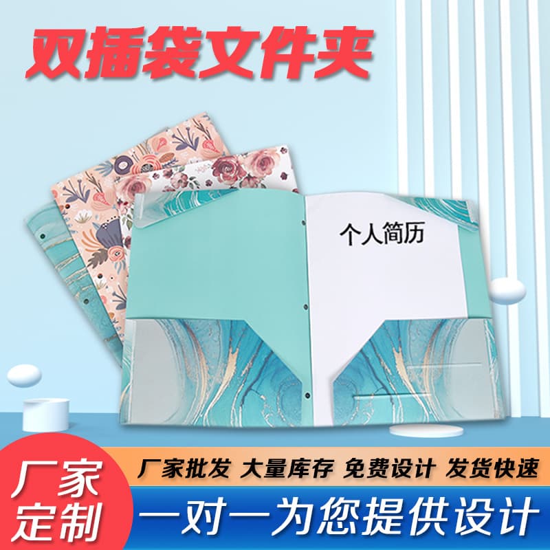 A4 PP Plastic Folder with Single/Double Pockets for Documents, Reports, Contracts