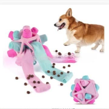 Cross-border E-commerce Puzzle Snuffle Ball Dog Blind Box Hide-and-Seek Slow Feeder Training Triangular Snuffle Pet Interactive Ball