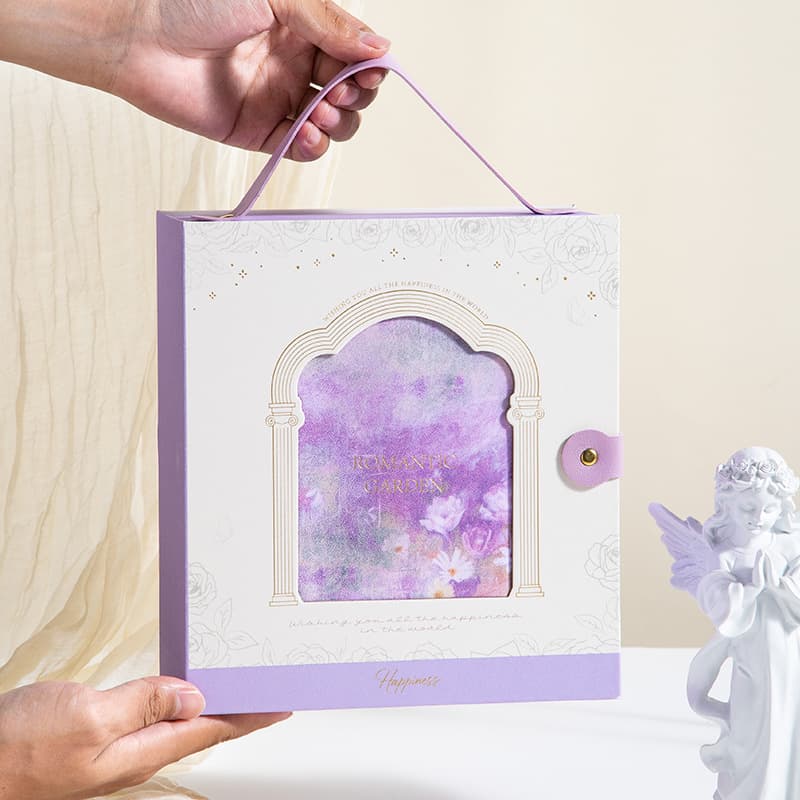 Premium Gift Box with Handle for Wedding Candy, Engagement, Birthday, and Baby Shower Gifts - Large Empty Packaging Box