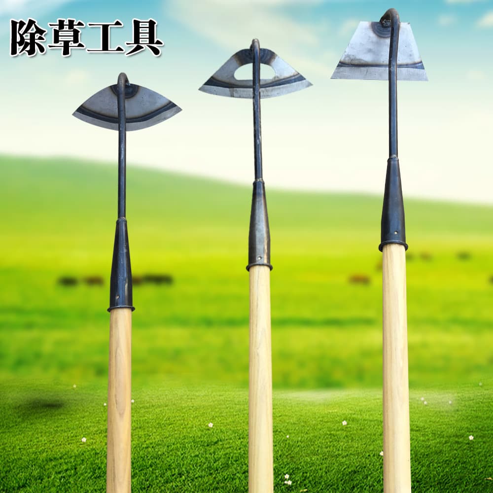Weeding Hoe Tool Agricultural Old-fashioned Multi-functional Full Steel Small Hoe Gardening Tool for Planting Vegetables and Flowers