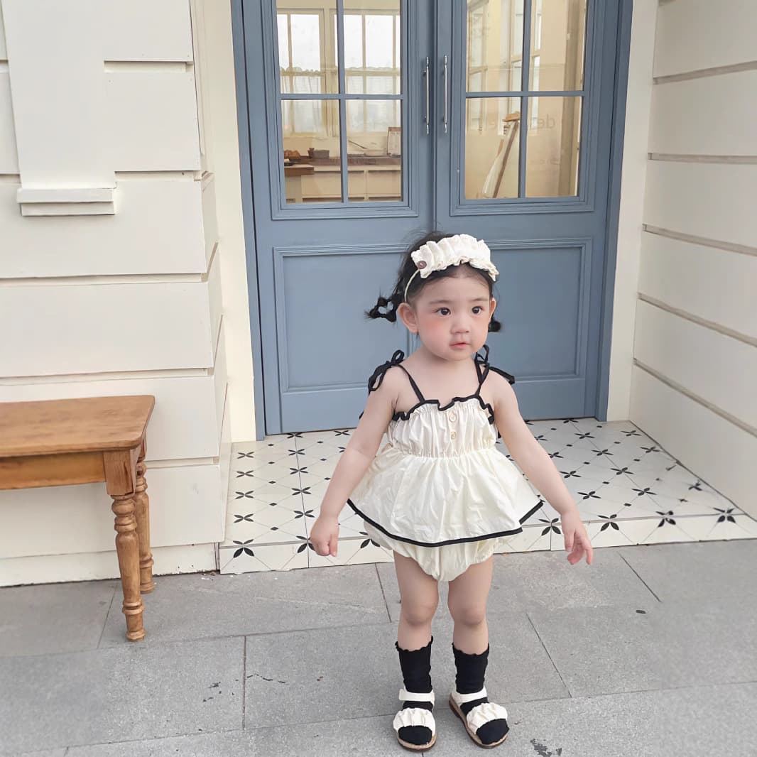Summer Newborn Baby Girl Outfit Cotton Sleeveless Bodysuit Princess Style Crawler Clothes A-Class Safety Standard Galakoko Brand