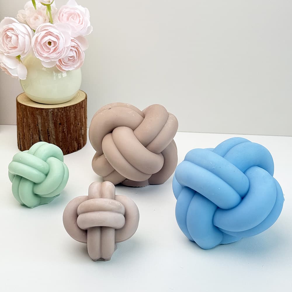 Knot Candle Silicone Mold DIY Small Unity Magic Knot Shape Plaster Aroma Stone Soap Mold 8454.5245