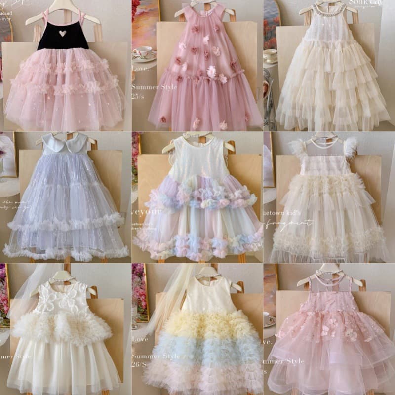 Girls Dress 2026 Summer Children's Dress Sleeveless Princess Dress Baby Bow Mesh Skirt Supply