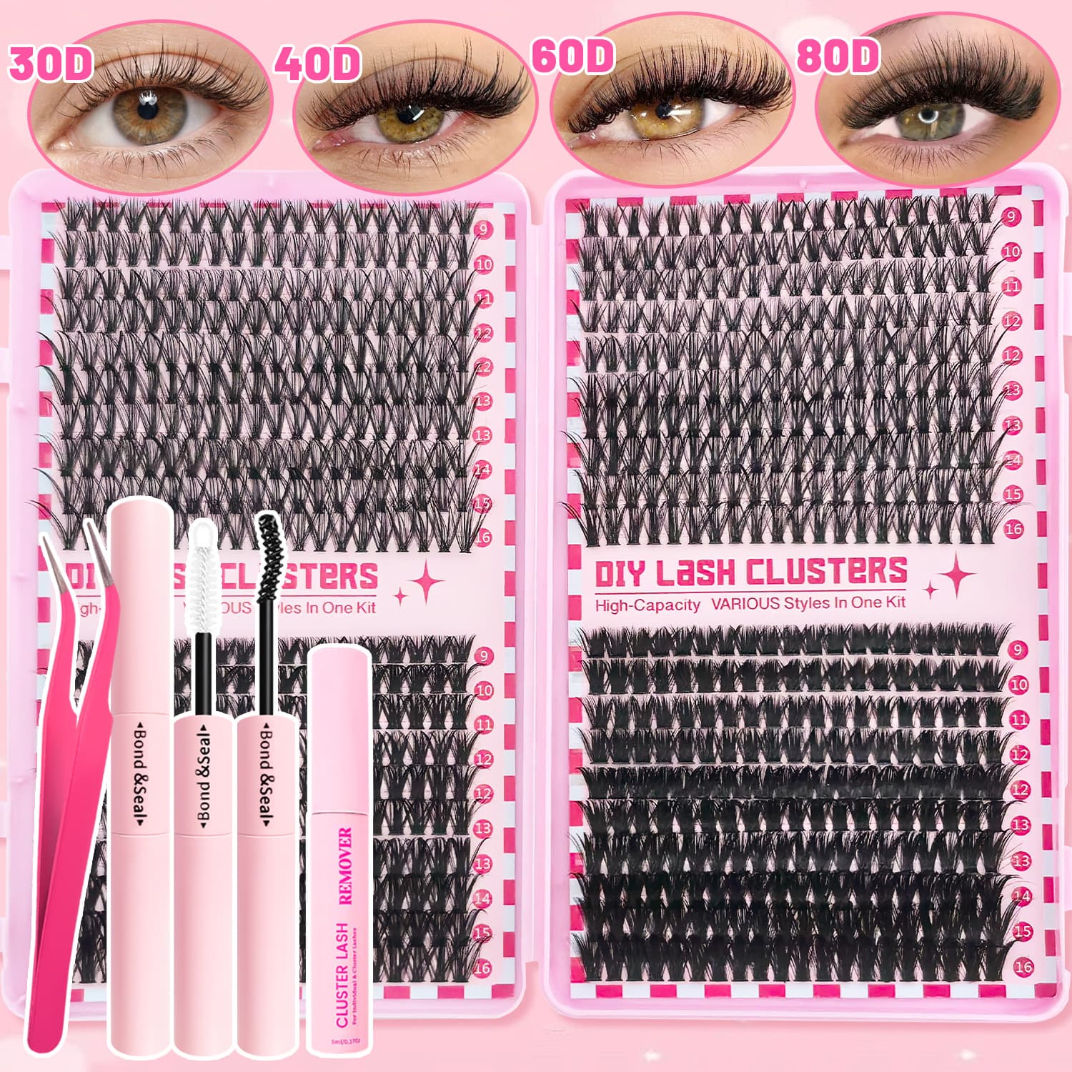 [TEMU Hot Style] 30406080D False Eyelashes Book Wholesale European and American Amazon Independent Station Hot Selling Eyelashes