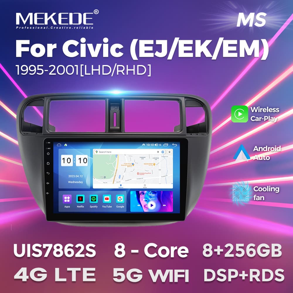 Suitable for Honda Civic 95-01 Android Large Screen Central Control Navigation Radio Screen 8+256G