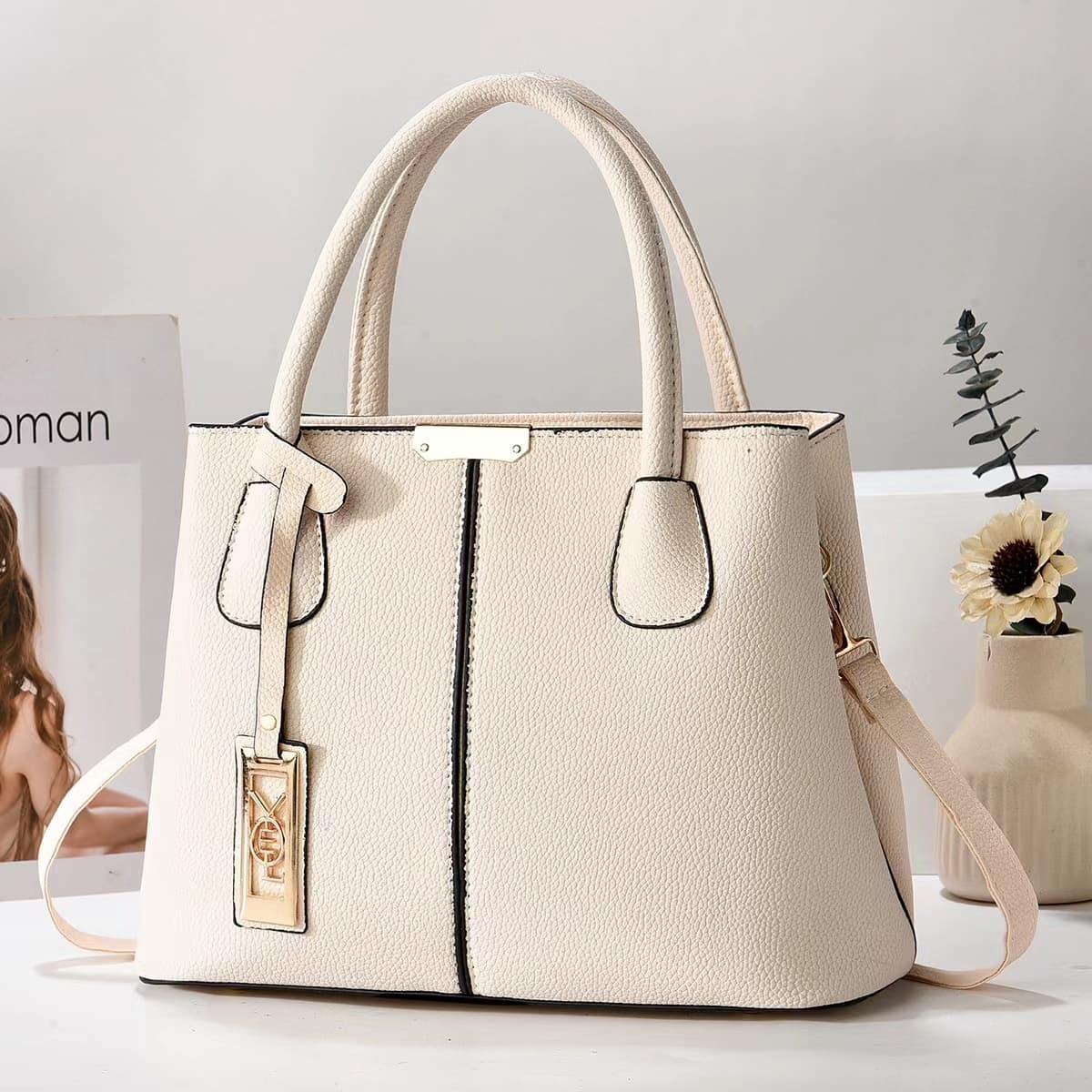 Cross-border Hot-selling Women's Shoulder Bag Simple Fashion Handbag Trendy Versatile Large Capacity Crossbody Bag Women's Bag