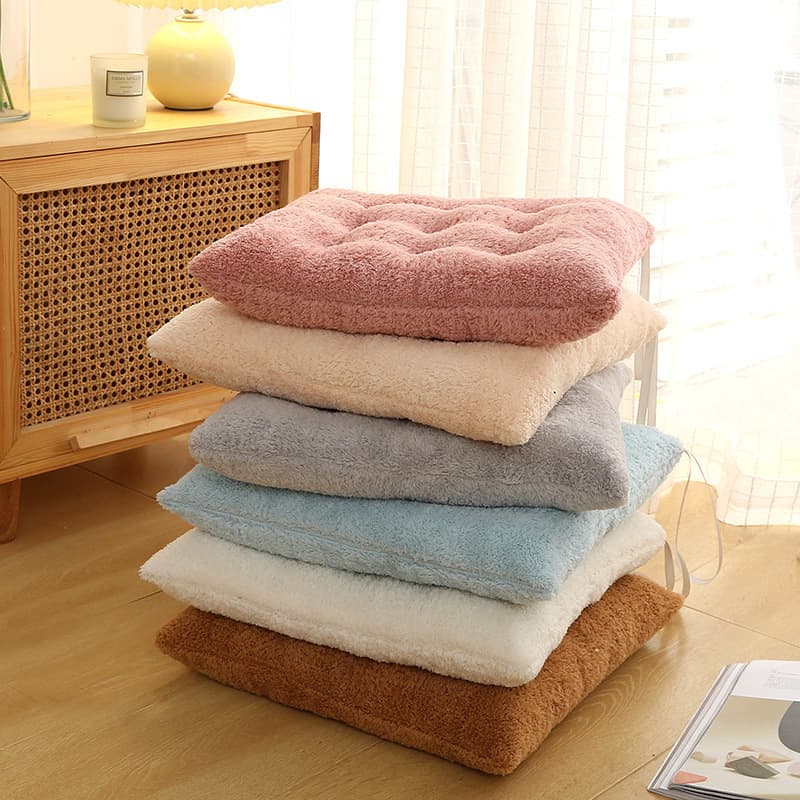Thickened Plush Chair Cushion Skin-Friendly Home Dining Chair Seat Cushion Office Student Pad Butt Pad