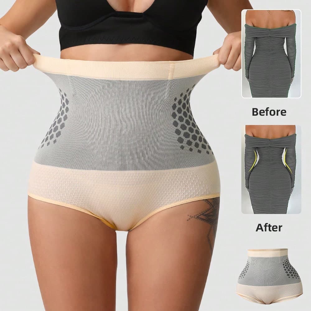 European and American Cross-Border Bestseller Plus Size Seamless High-Waist Tummy Control Butt Lifting Shapewear Slimming Body Shaper Panties for Women