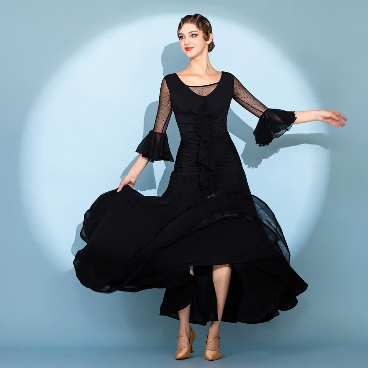 Rio Mood! Yilin Feier Adult Modern Dance Dress Practice Wear 2129 Crystal Linen Cotton Quality