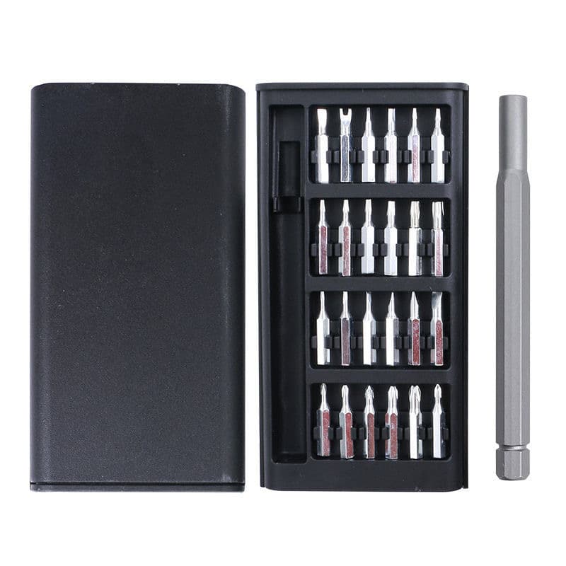 Multi-purpose Screwdriver, Flathead Phone Repair Tool, 24-Piece Household Phillips Bit Precision Screwdriver Set for Electroplating