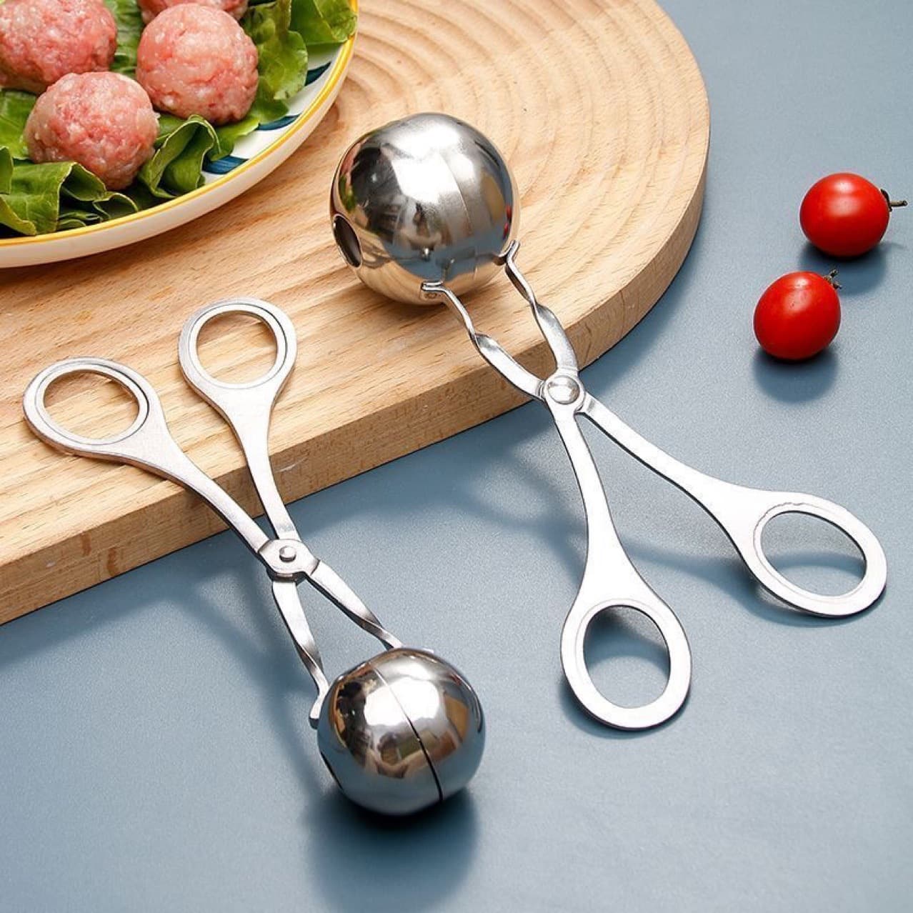 Stainless Steel Meatball Making Magic Tool, Meatball and Rice Ball, Kitchen Fish Ball and Meatball Shaping Mold for Household Use