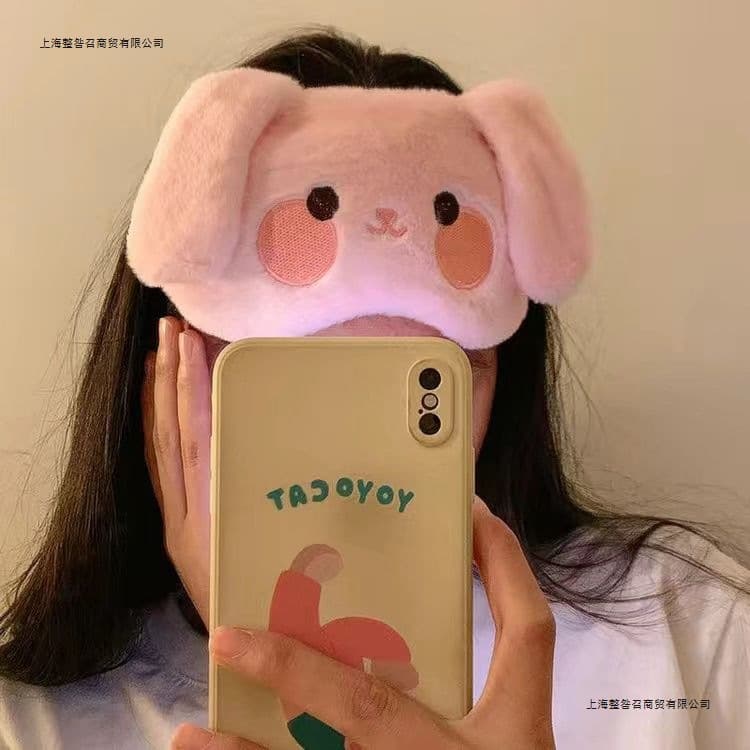 Adjustable panda eye mask in Korean style, cute unisex design for children and adults