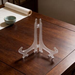 Transparent Plastic Plate Stand, Hanging Plate Stand, Transparent Scenery Plate Display Stand, Transparent Photo Frame Stand, Desktop Display Stand