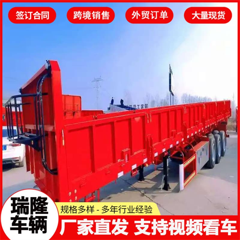 80-standard container flatbed rear-tipping dump trucks, direct-tipping dump semi-trailers, African U-shaped rear-tipping dump semi-trailers.