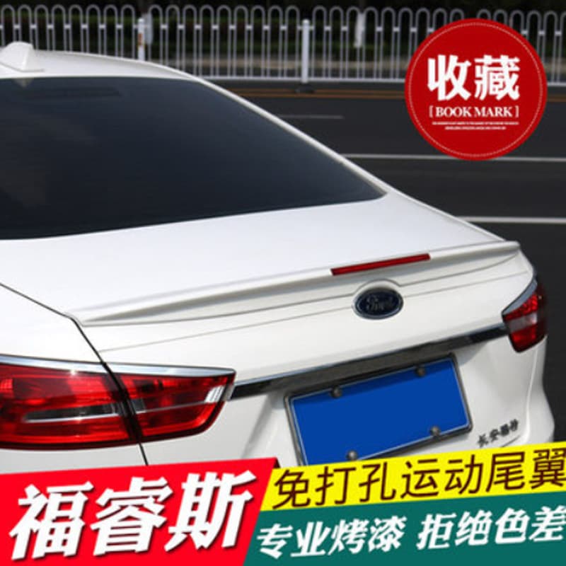 Ford Escort Rear Spoiler, Fiesta Modified Dedicated with Baked Paint, No Drilling Required, Car Decoration Spoiler