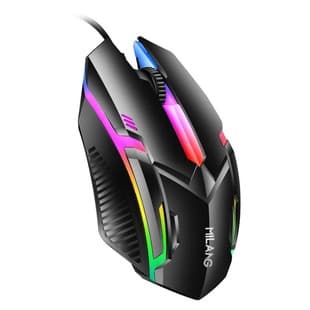Milang M3 Glowing Wired USB Mouse for Home Office Gaming, Desktop PC and Laptop