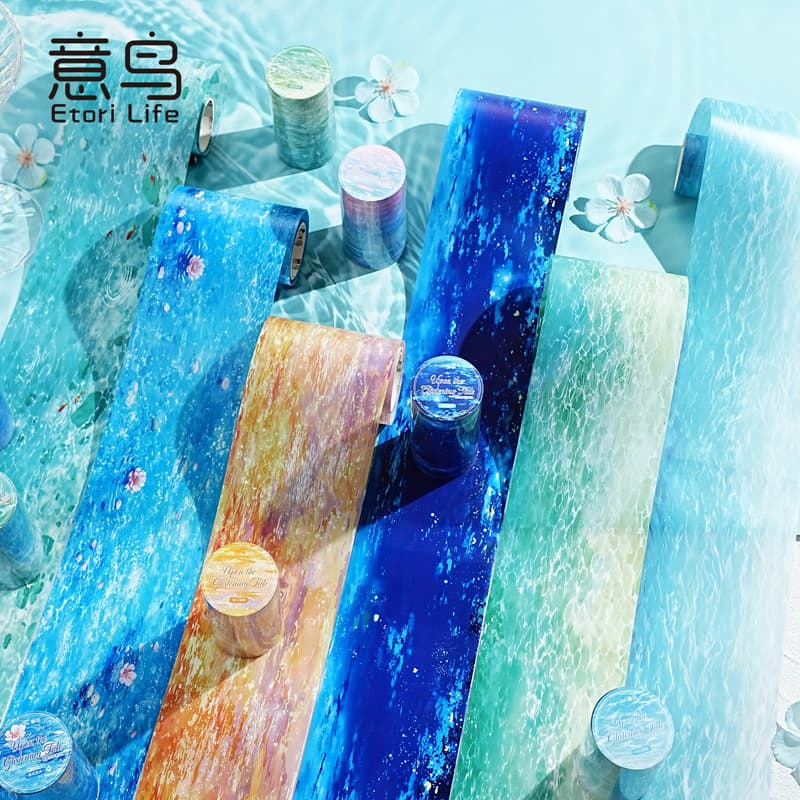 Yiniao etori tape Yingying Shuijian series PET landscaping hand account decoration base plant scenery DIY 6 styles