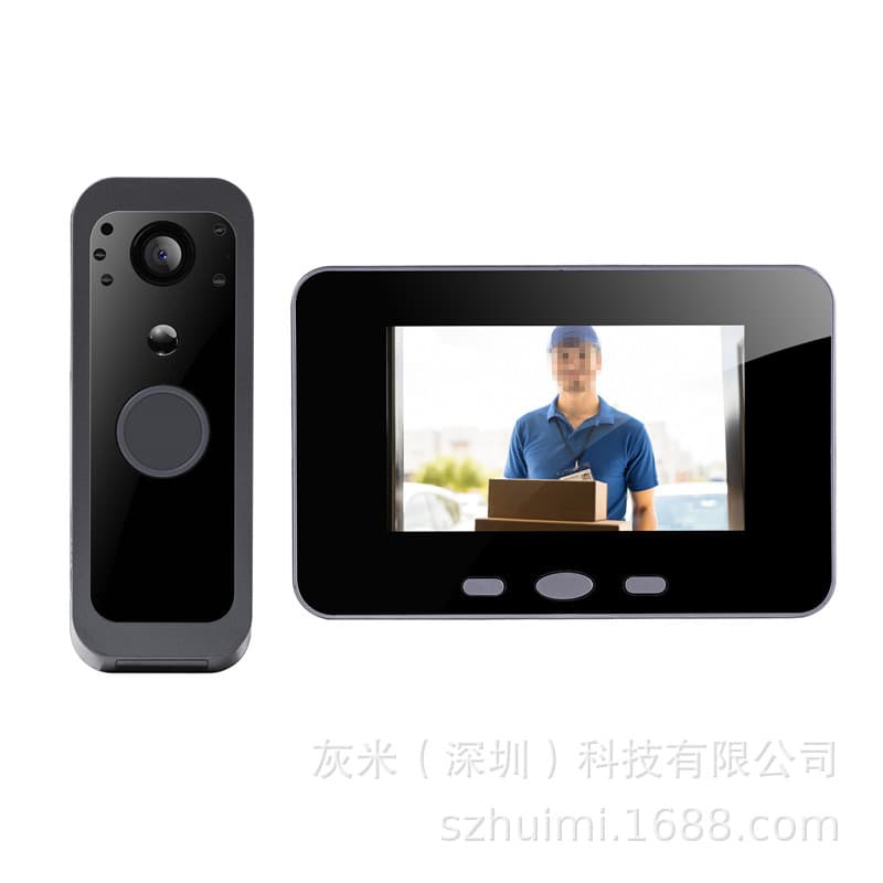 Free Shipping Tuya 4-Inch Screen Doorbell Security Camera WiFi Camera