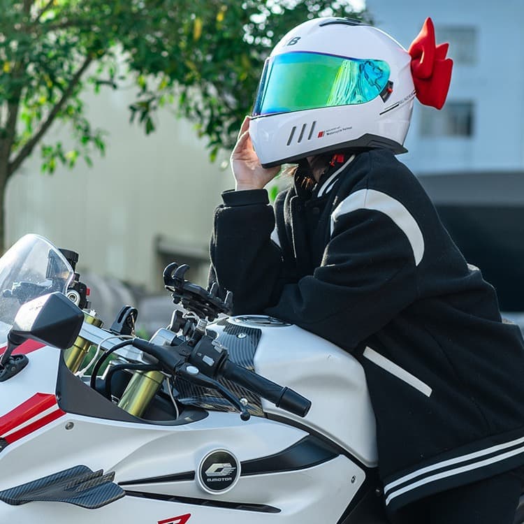 Helmet Decoration Bow Electric Motorcycle Accessory Riding Decoration Large Tail Box Ornament Knight