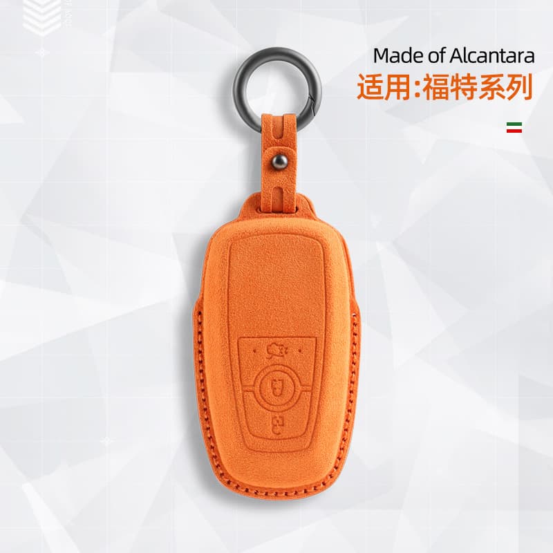 Compatible with Ford Mondeo Edge Explorer EVOS Alcantara Suede 3D Key Case Protective Cover