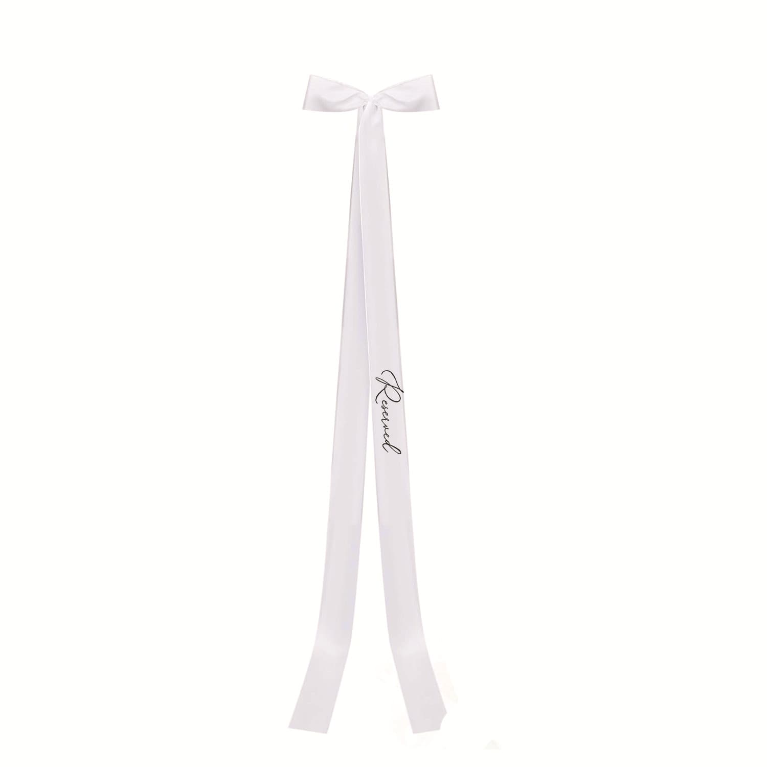 Cross-border Exclusive Wedding Chair Back Decoration Ribbon Reserved Sign Satin Ribbon Party Event Chair Back Sash