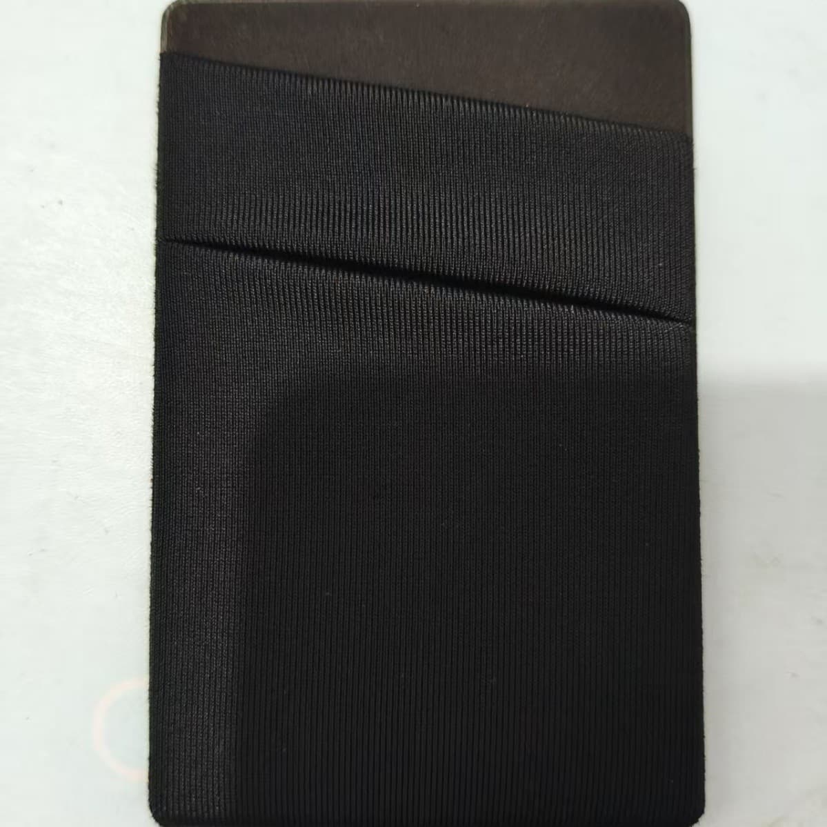 Lycra phone case back adhesive slanted card holder, dual-layer magnetic card wallet factory direct