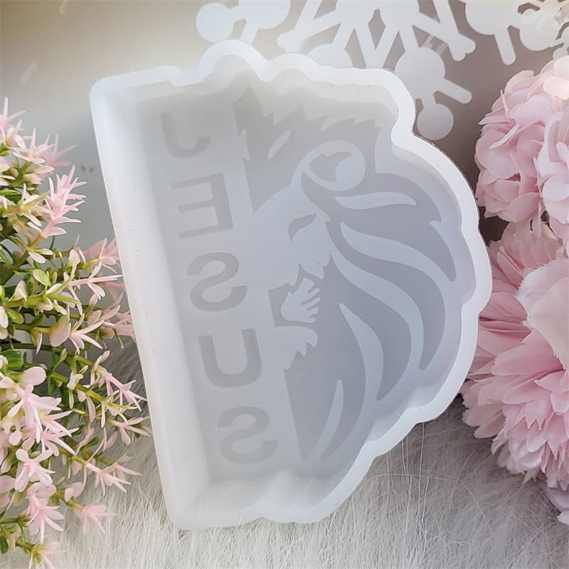 Lion Car Aroma Diffuser Resin Mold DIY Plaster Scented Candle Wax Melt Car Aroma Silicone Mold
