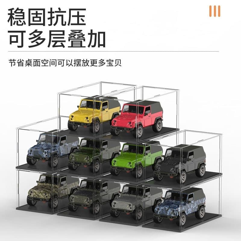 Acrylic transparent display box 35cm LEGO Porsche 911RSR model figure storage dust cover