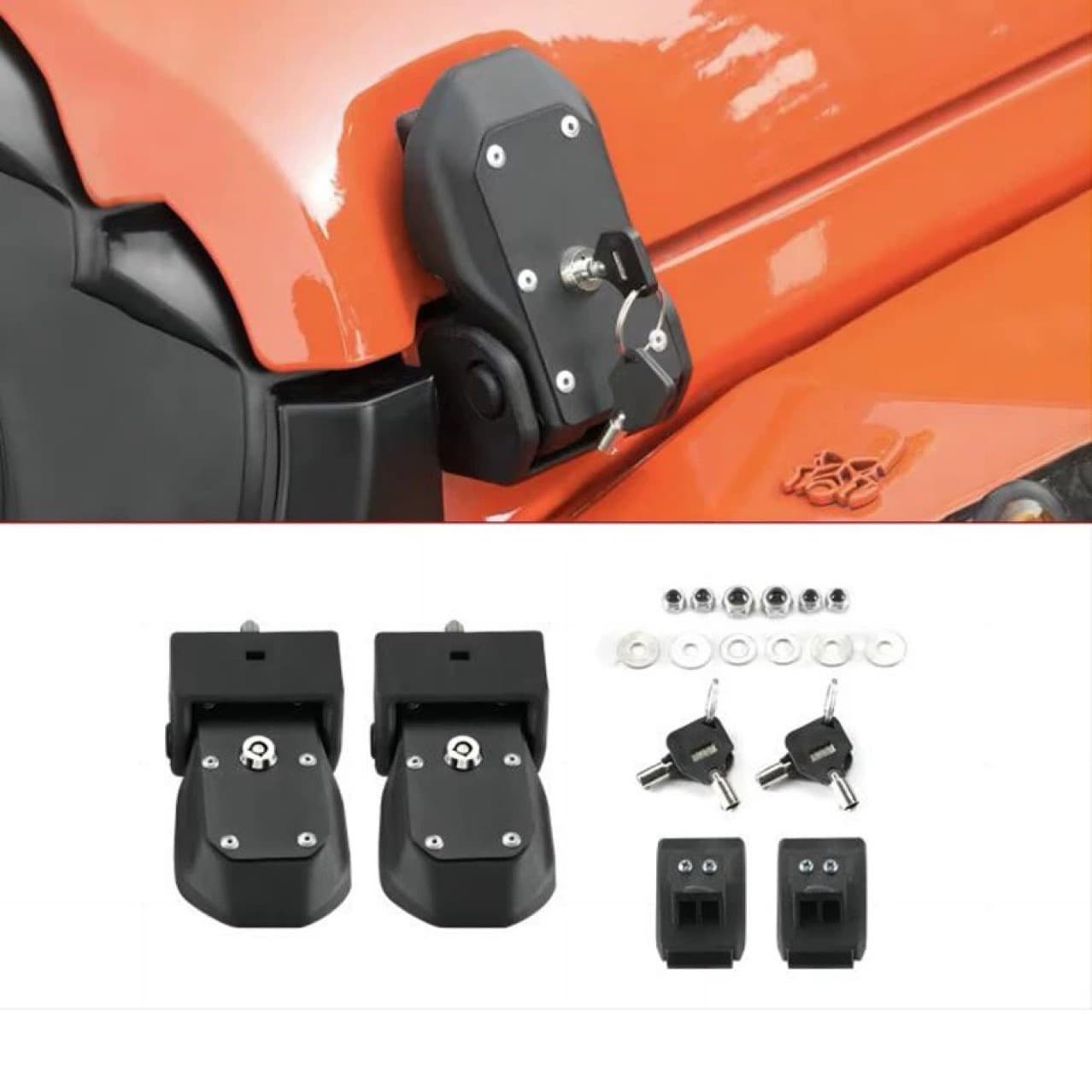 I am suitable for Wrangler 18-22 JL JT Gladiator hood latch hood lock hood buckle with lock