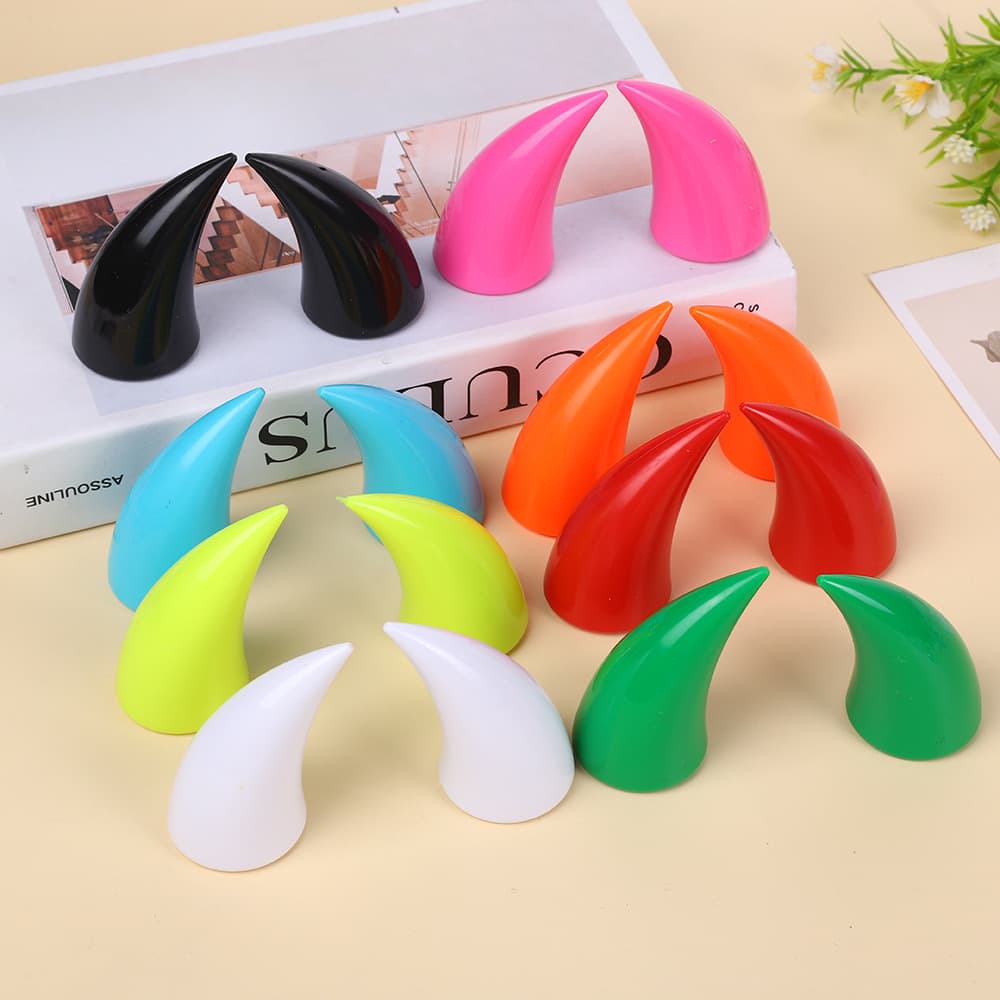 Motorcycle and Electric Scooter Helmet Decoration Accessory - Suction Cup Bull Horn, Devil Horn, Creative Unisex Design
