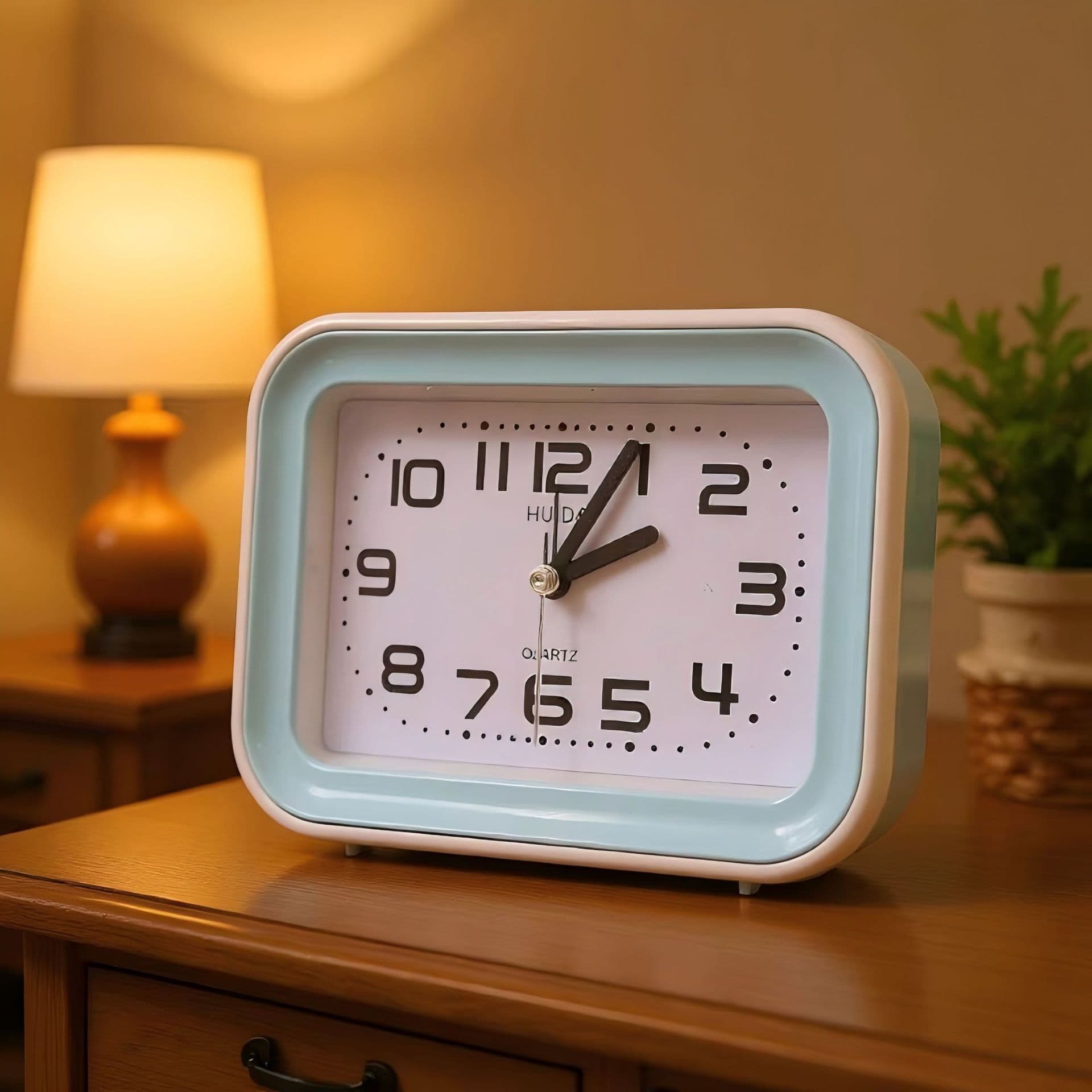 Home Minimalist Large Font Alarm Clock for Kids and Elderly, Silent Sweep, Desktop Alarm Clock for Household Use