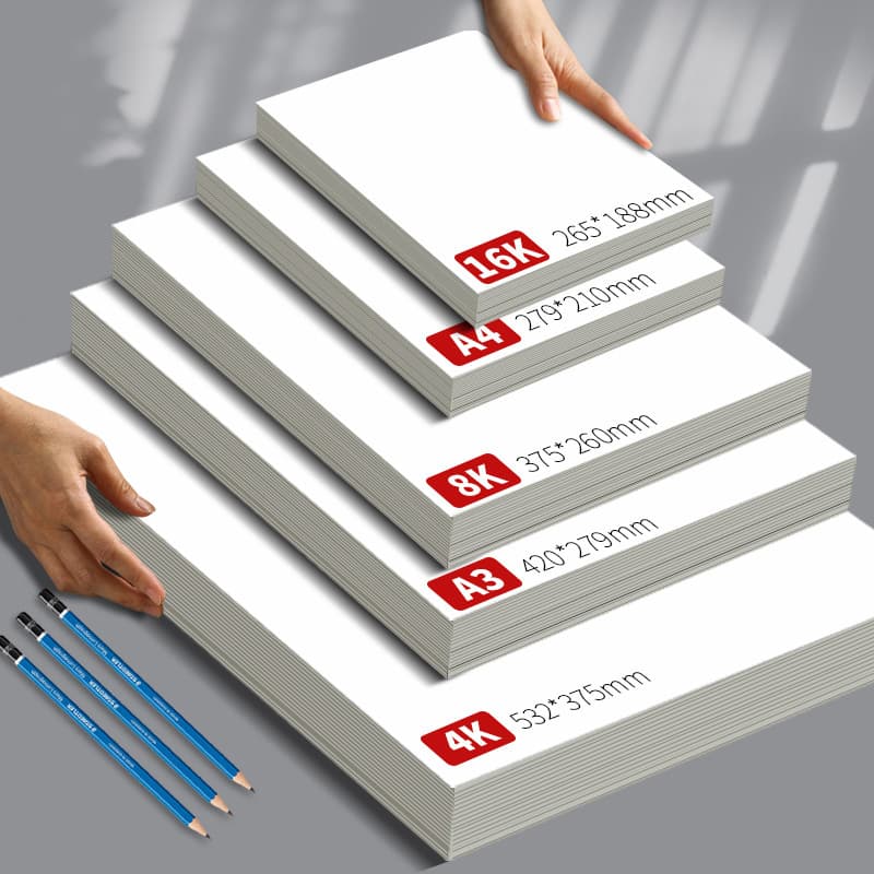 8K art drawing paper, 4K art paper, A4 sketching paper, A3 watercolor painting paper, craft paper.
