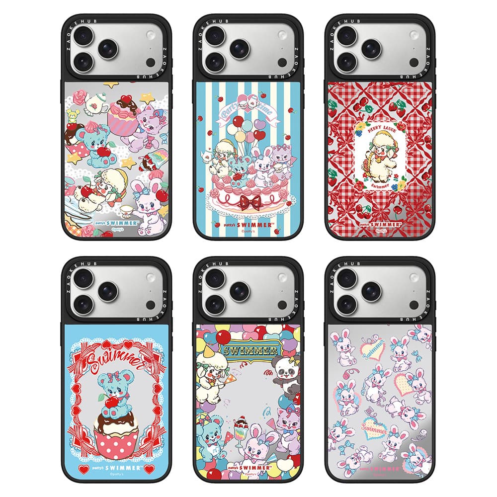 SWIMMER co-branded girly style dessert doll phone case for iPhone 16 Pro Max Apple phone case