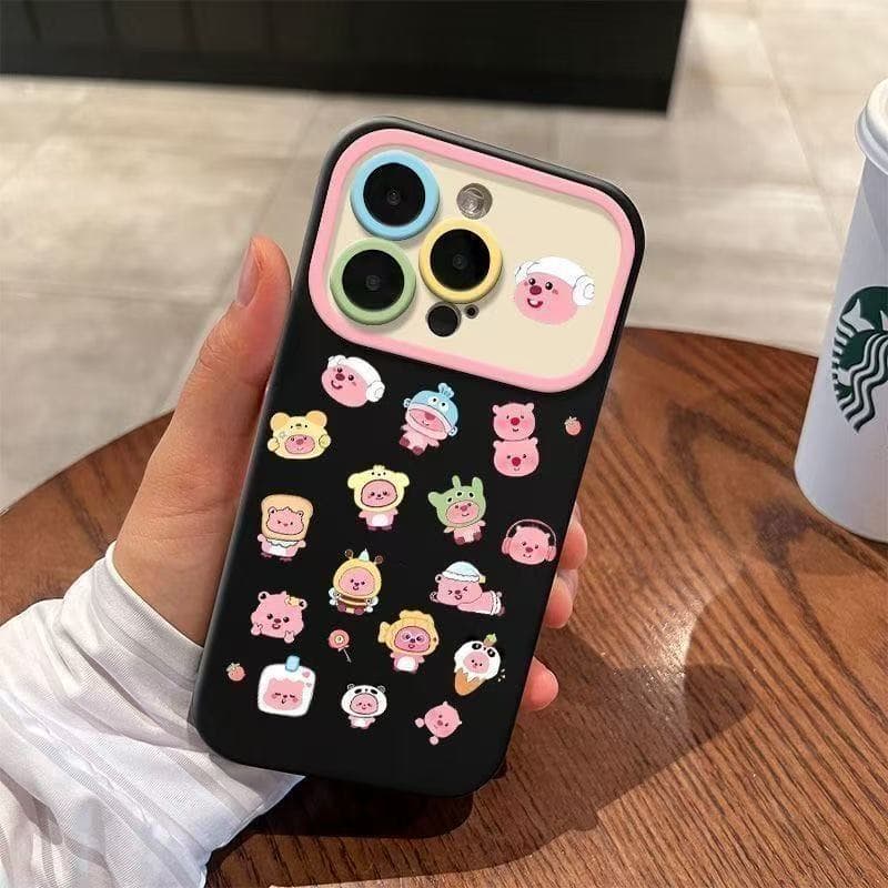 Pink Cute Bath Duck Compatible with Apple 17 Pro Max Large Window Phone Case 16/15/14/13/12/11 Soft XS/8