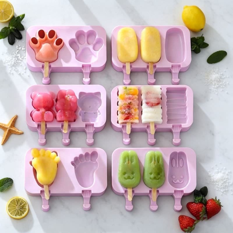 Silicone Ice Pop Mold - Homemade Popsicle, Ice Cream, Ice Cube, Food-Grade Silicone Mold