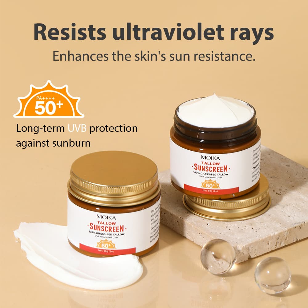 Tallow Zinc Mineral Sunscreen 60g SPF50 PA+ Sun Protection Cream Cross-border Skincare Wholesale