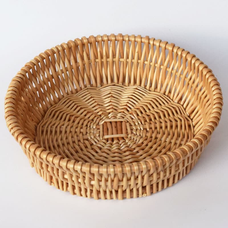 Woven Rattan Bread Basket, Household Fruit Basket, Kitchen Storage Basket, Desktop Organizer, Wicker Bread Basket, Braided Storage Basket