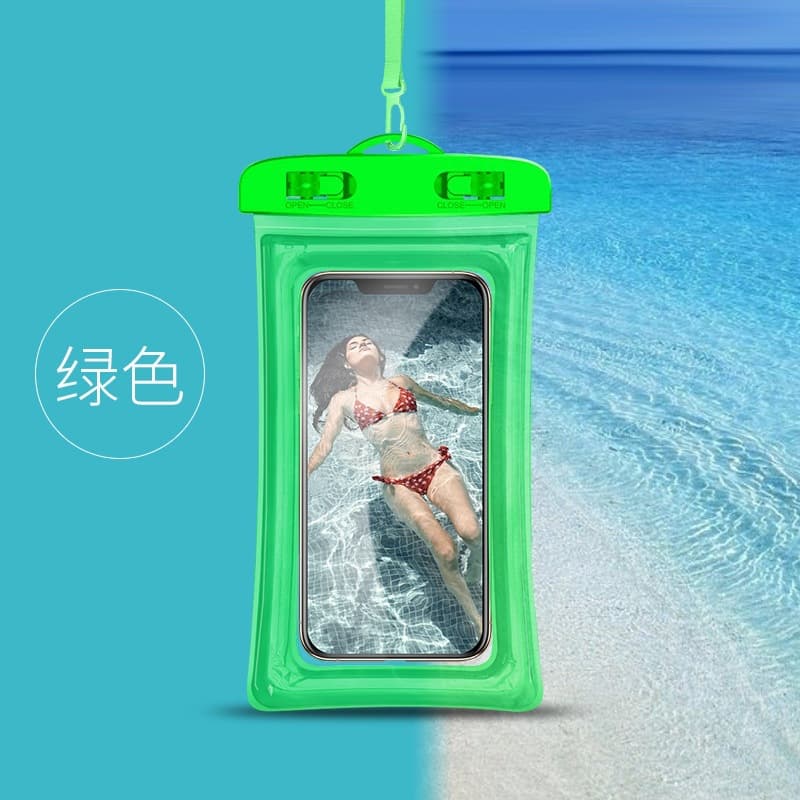 Tri-fold Airbag Waterproof Phone Pouch for Swimming, Hot Springs, Sealed Floating Protective Case, Diving Case, Touchscreen Compatible, Rafting Wholesale
