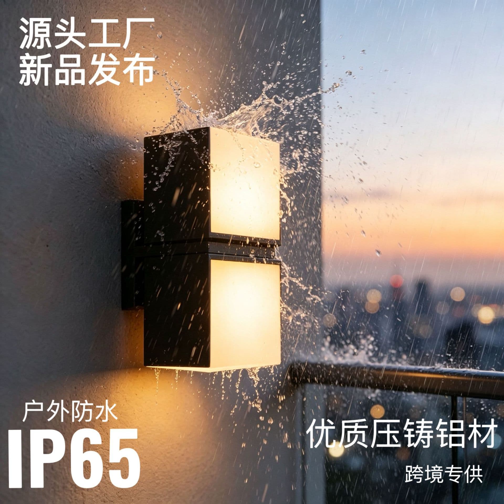 Amazon Aluminum LED Wall Light Outdoor Waterproof Simple Wall Lamp Door Pillar Balcony IP65 Vintage Style Wall Light