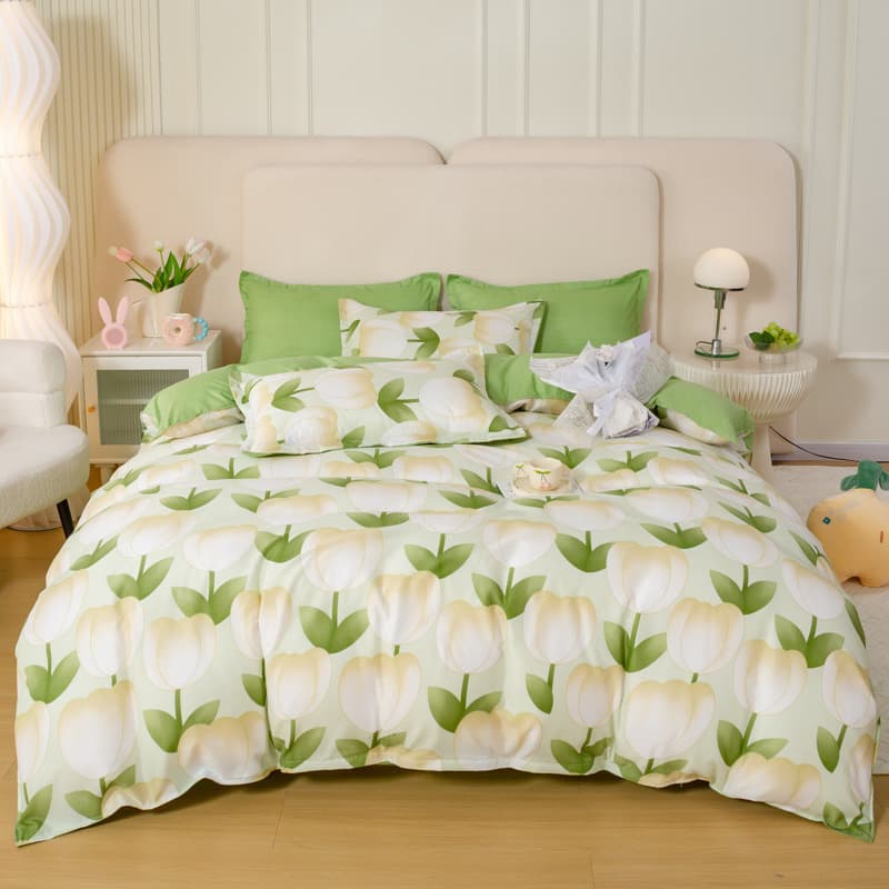Free Shipping New Aloe Cotton 4-Piece Bedding Set, Student Dormitory 3-Piece Set, Washed Cotton, Soft Cotton