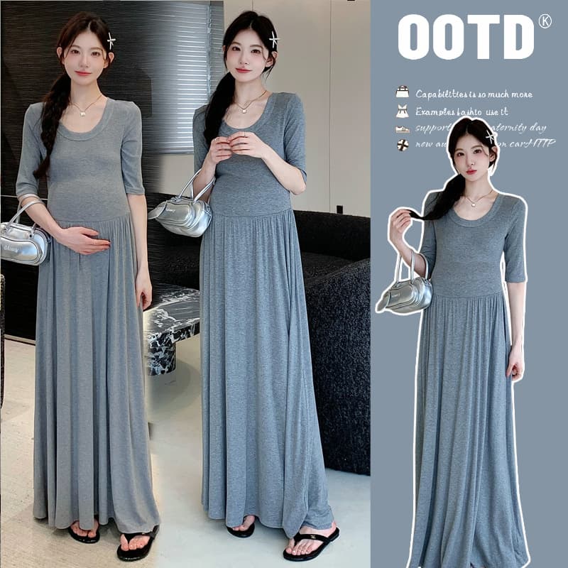 Actual Photo Maternity Summer Dress 2026 New Style Fashionable Maternity Dress