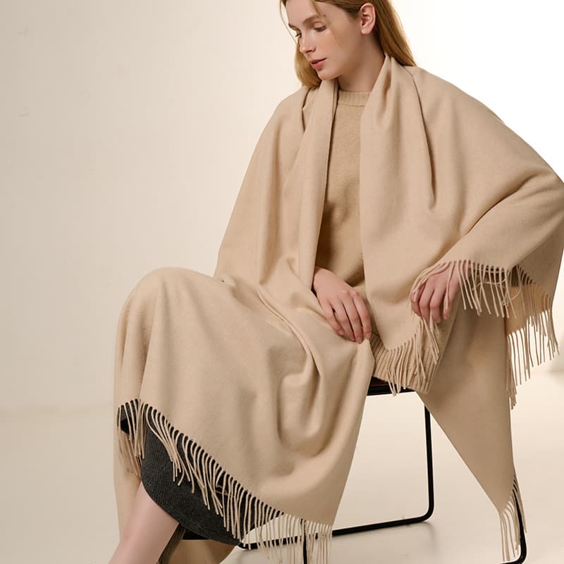 2025 new solid color scarf women's winter men's universal couple shawl dual-use air-conditioning blanket travel home throw