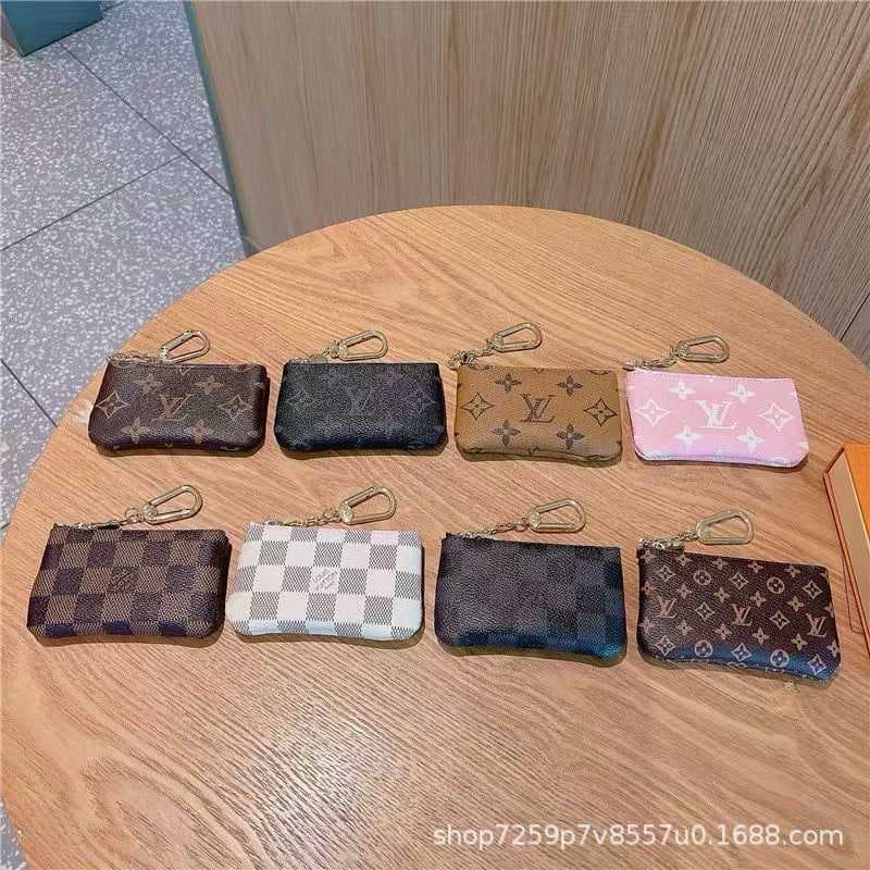 Women's Korean Style Wholesale Cross-Border New Double Zipper Clutch Bag, Double-Layer Printed Large Capacity Phone Bag with Vintage Pattern