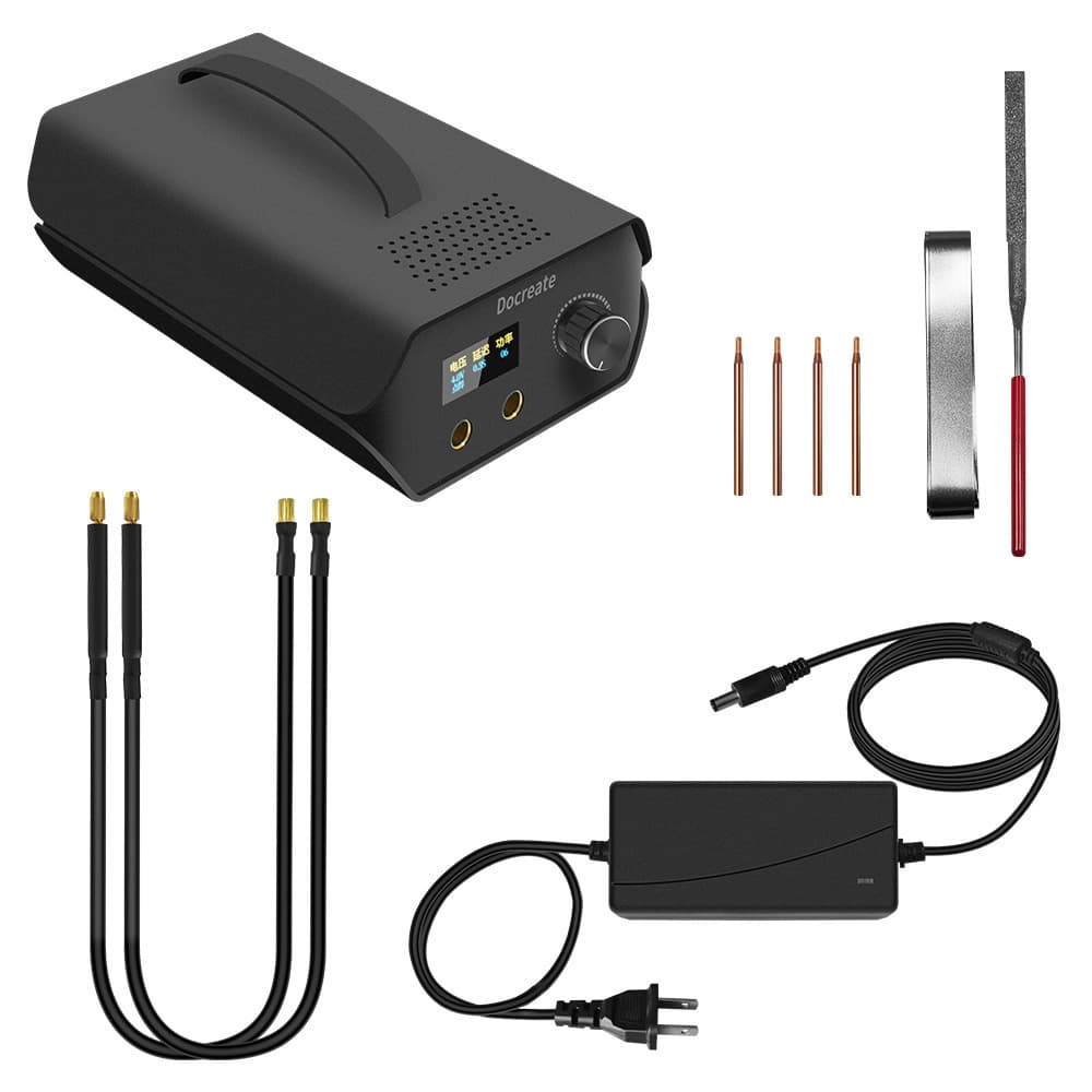 Portable spot welding machine for DIY supercapacitor energy storage with nickel strips, mini household 18650 lithium battery welding with 0.3mm nickel strips.