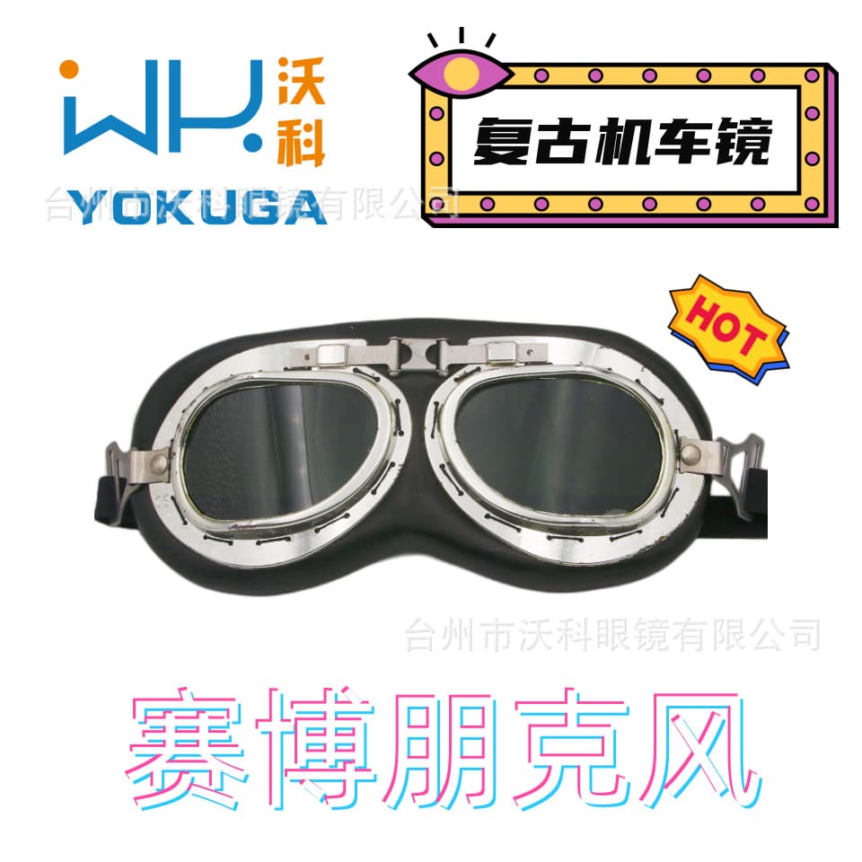 Cyberpunk Retro Motorcycle Goggles and Windshield